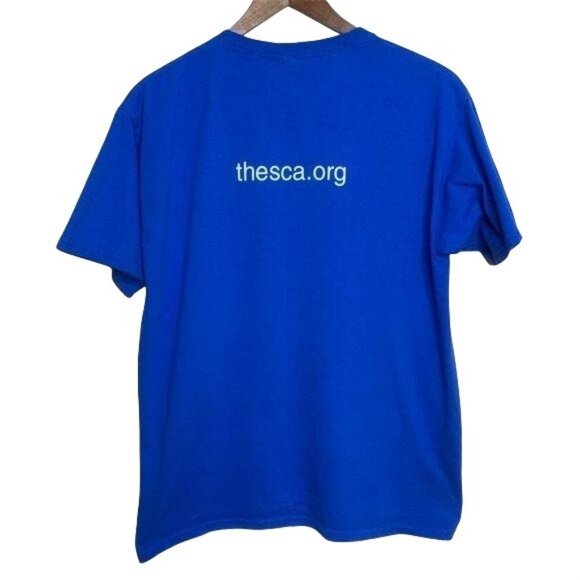 Basic Tee Shirt SCA Conservation Begins Here Americorps Volunteer Blue Youth XL - Picture 7 of 8